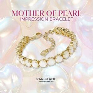 Park Lane Mother of Pearl Impression Tennis Bracelet
